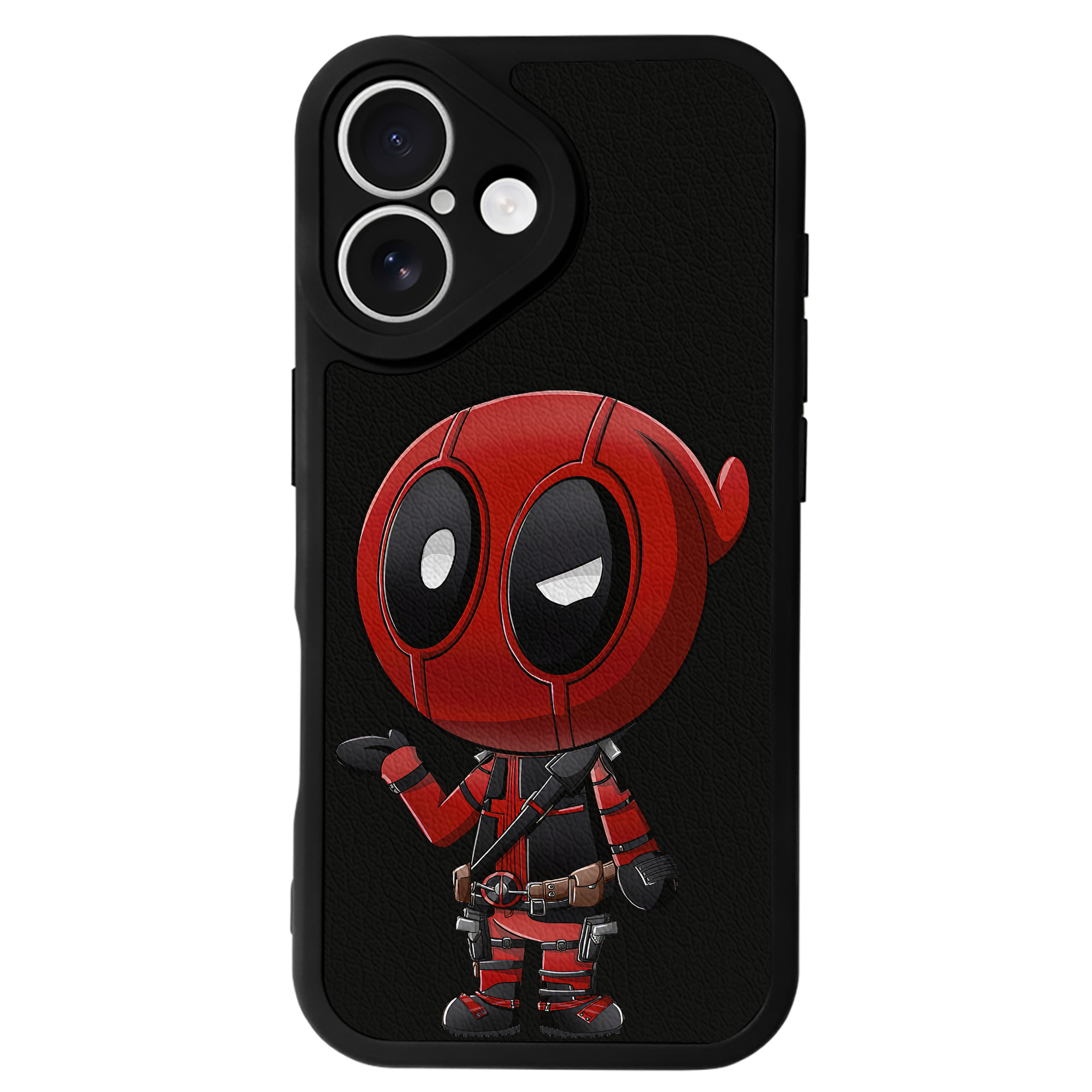 （画像用） Deadpool デッドプール 【iPhone 16シリーズ対応】シリコンスマホケース（レザー調） 材質：シリコン